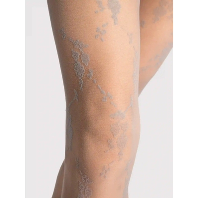 collant floral mode gris 20 deniers