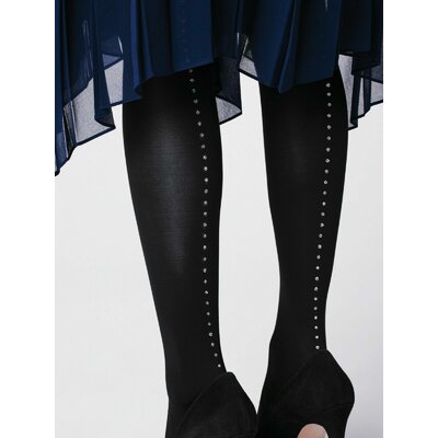 collant opaque 60 deniers avec ligne sur l'arriere de la jambe