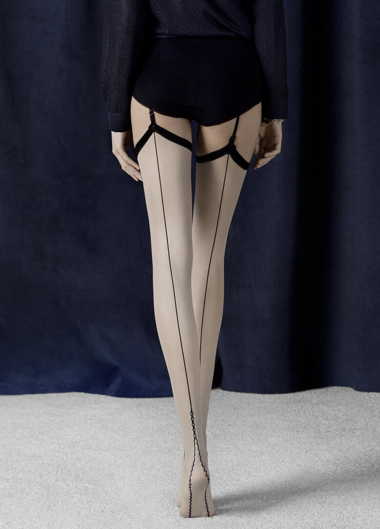 GWAWG 20 Deniers Bas Porte-Jarretelles Dentelle - 2 Paires Collants Fins Sexy Unis