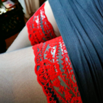 bas up avec dentelle rouge fiore nocturne