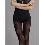 collant fiore 40 deniers noir rouge