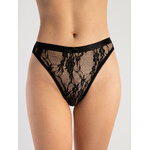 culote taille haute en dentelle noire