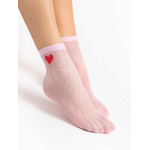 socquette rose avec coeur
