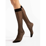 chaussette haute fiore linea noir 15 deniers