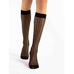 chaussette haute noir moderne 15 deniers