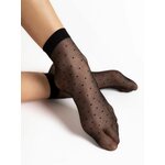 socquettes noir plumetis 20 deniers fiore