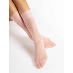 chaussette rose 20 deneirs avec revers large