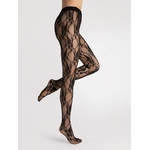 collant noir fantaisie fiore donatella