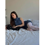 femme en collant blanc sexy et doux