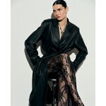 collant noir en dentelle fine et douce