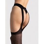 femme en collant ouvert noir