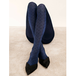 collant bleu plumetis fiore