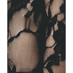 chaussette noir en dentelle avec voile