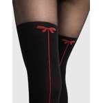 noeud rouge sur collant fiore