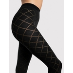 collant noir 40deniers geometrique