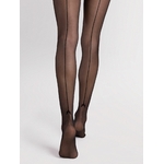 collant avec ligne couture noir
