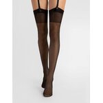 bas porte jarretelle noir brillant fiore