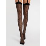 bas porte jarretelles plumetis noir fiore louise