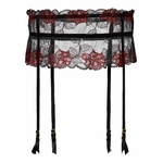 porte jarretelle avec dentelle de roses
