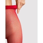 collant rouge en resille sexy
