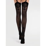 bas porte jarretelles avec ligne couture noir