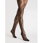 collant floral rosalia fiore noir 20 deniers
