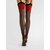 bas jarretelles avec ligne couture rouge