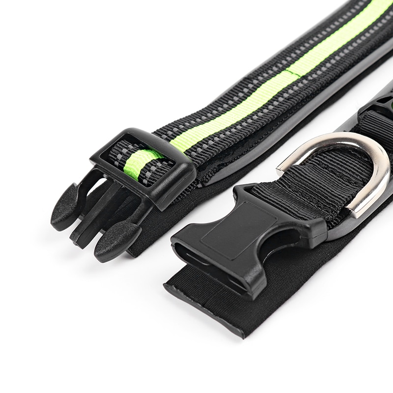 Adjustable-Reflective-Nylon-Dogs-Collar-Night-Outdoor-Safety-Pet-Collar-With-ID-Tag-Hanging-Hole-Small