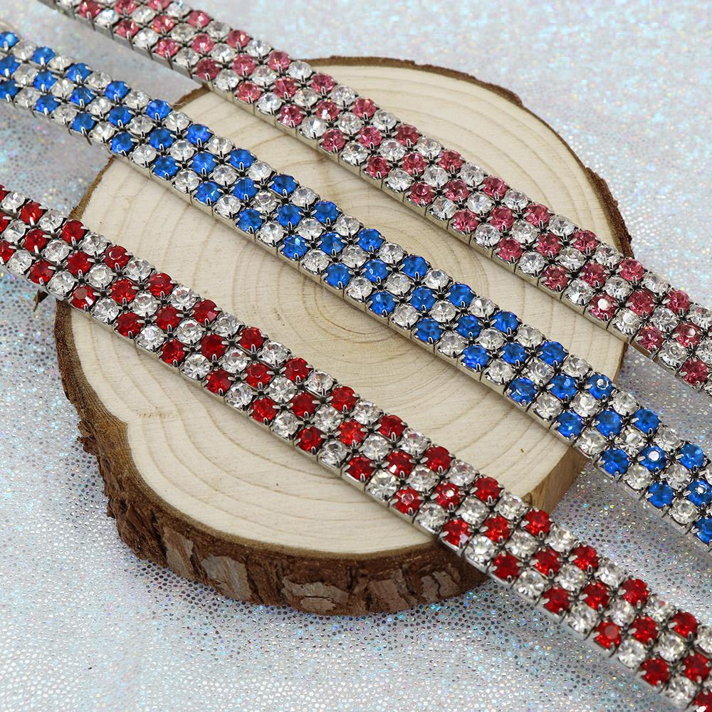 Rhinestone-Cute-Paw-Dog-Collar-Products-for-Dogs-20-25-33CM-Blue-Red-Pink-Adjustable-Collar