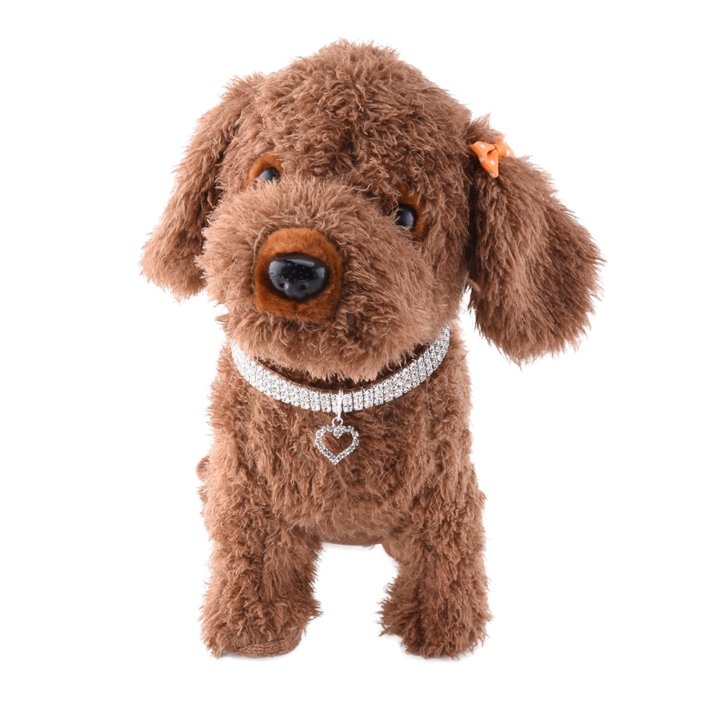 Heart-shaped-Dog-Collar-Rhinestone-Cat-Collar-Neck-Size-20CM-25CM-30CM-For-Small-Medium-Dogs