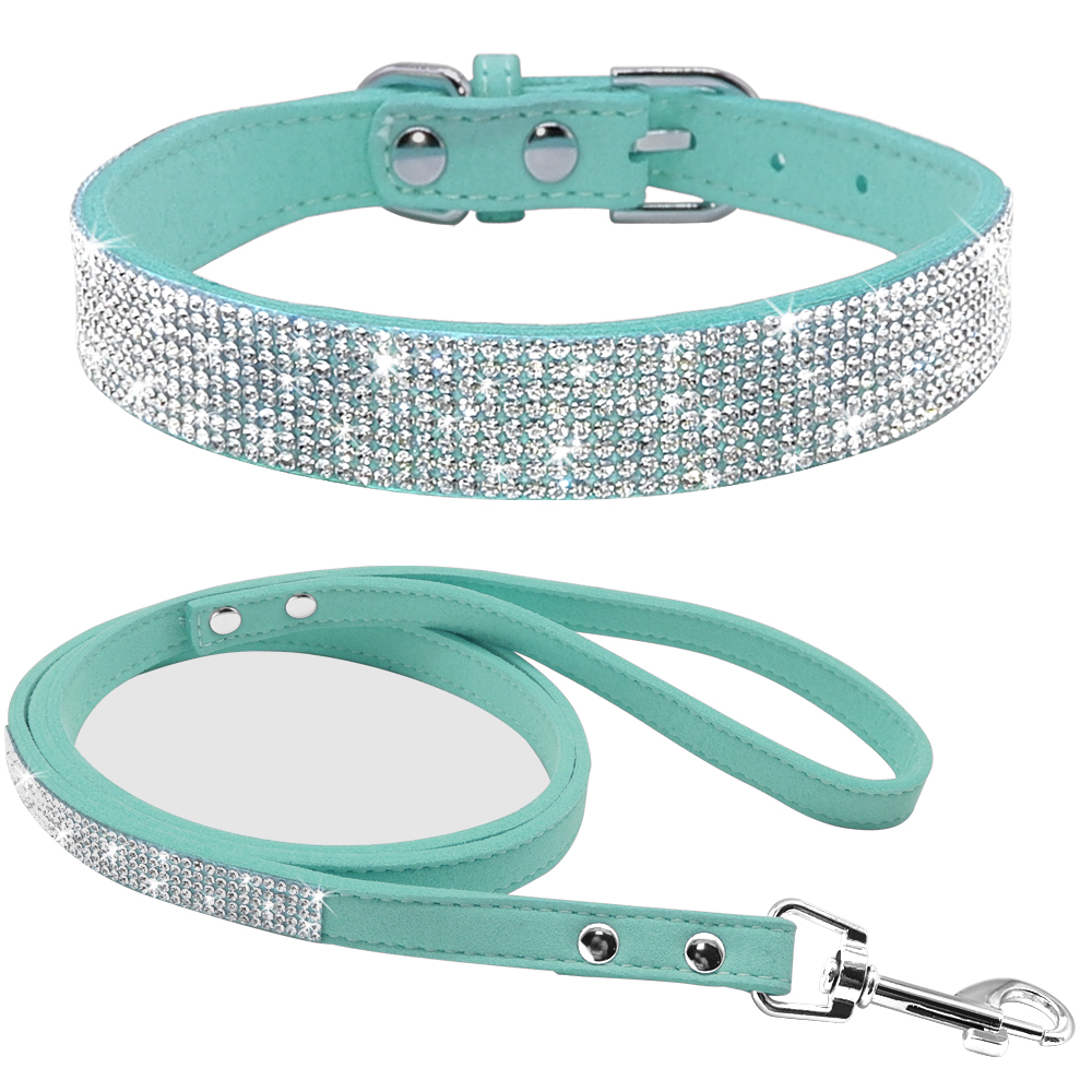 Adjustable-Suede-Leather-Puppy-Dog-Collar-Leash-Set-Soft-Rhinestone-Small-Medium-Dogs-Cats-Collars-Walking