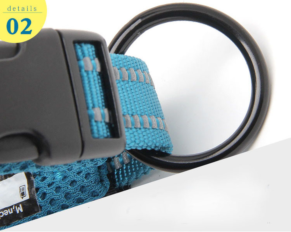 Truelove-collier-de-chien-en-Nylon-Maille-ajustable-rembourr-3M-collier-de-chien-r-fl-chissant
