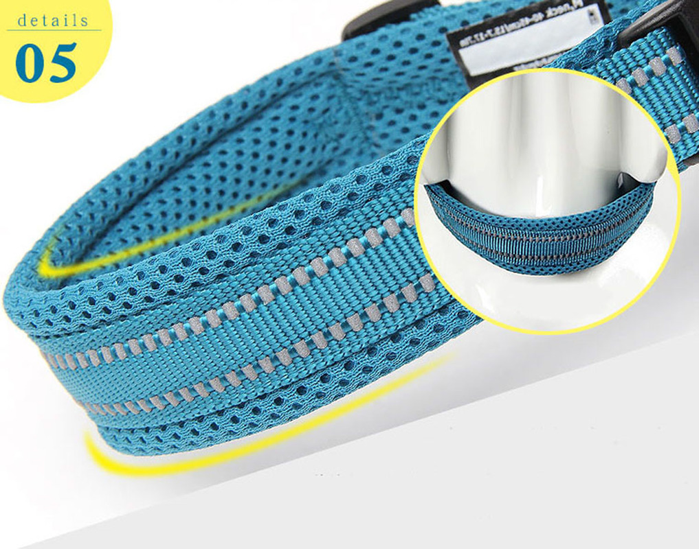 Truelove-collier-de-chien-en-Nylon-Maille-ajustable-rembourr-3M-collier-de-chien-r-fl-chissant