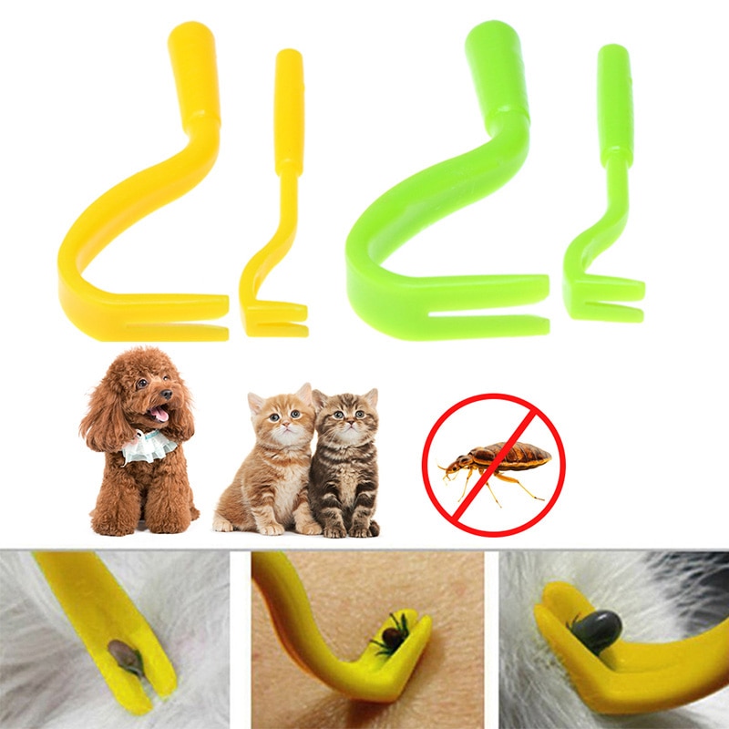 Dissolvant-de-puces-d-animaux-Livraison-directe-2-pi-ces-crochet-poux-plastique-Portable-cheval-chat