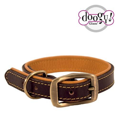 Collier cuir Doogy cognac