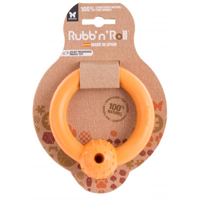 jouet-rubbnroll-special-friandise-anneau-orange-105-cm-