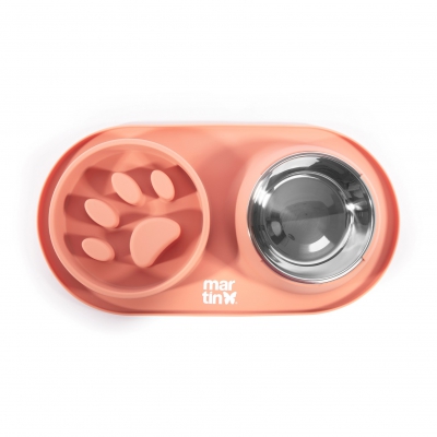 gamelle-anti-glouton-rose-en-silicone-et-inox-pour-chien-350ml
