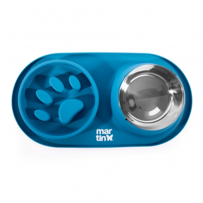gamelle-anti-glouton-bleu-en-silicone-et-inox-pour-chien-350ml