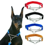 Martingal-Dog-Collar-with-Welded-Link-Chain-Pet-Nylon-Slip-Pinch-Collar-Dog-Training-Accessories-Adjustable