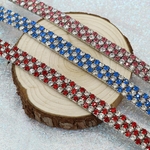 Rhinestone-Cute-Paw-Dog-Collar-Products-for-Dogs-20-25-33CM-Blue-Red-Pink-Adjustable-Collar