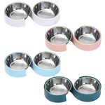 Anti-d-rapant-Double-chien-bols-en-acier-inoxydable-distributeur-d-eau-de-nourriture-pour-animaux