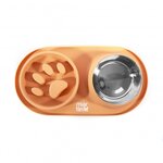 gamelle-anti-glouton-jaune-en-silicone-et-inox-pour-chien-350ml