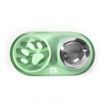 gamelle-anti-glouton-vert-en-silicone-et-inox-pour-chien-350ml