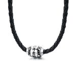 Collier-pour-hommes-9-mots-bouddha-Mantra-perles-porte-bonheur-pendentif-en-acier-inoxydable-avec-corde