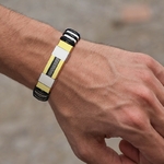 Vnox-acier-inoxydable-Bracelet-hommes-Bracelet-noir-rainur-gouvernail-Silicone-maille-lien-ins-rer-Punk-Bracelet