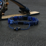 Ailatu-8x8mm-naturel-Lapis-Lazuli-carr-pierre-plat-macram-Bracelet-pour-Couples-amant-cadeau-de-mode