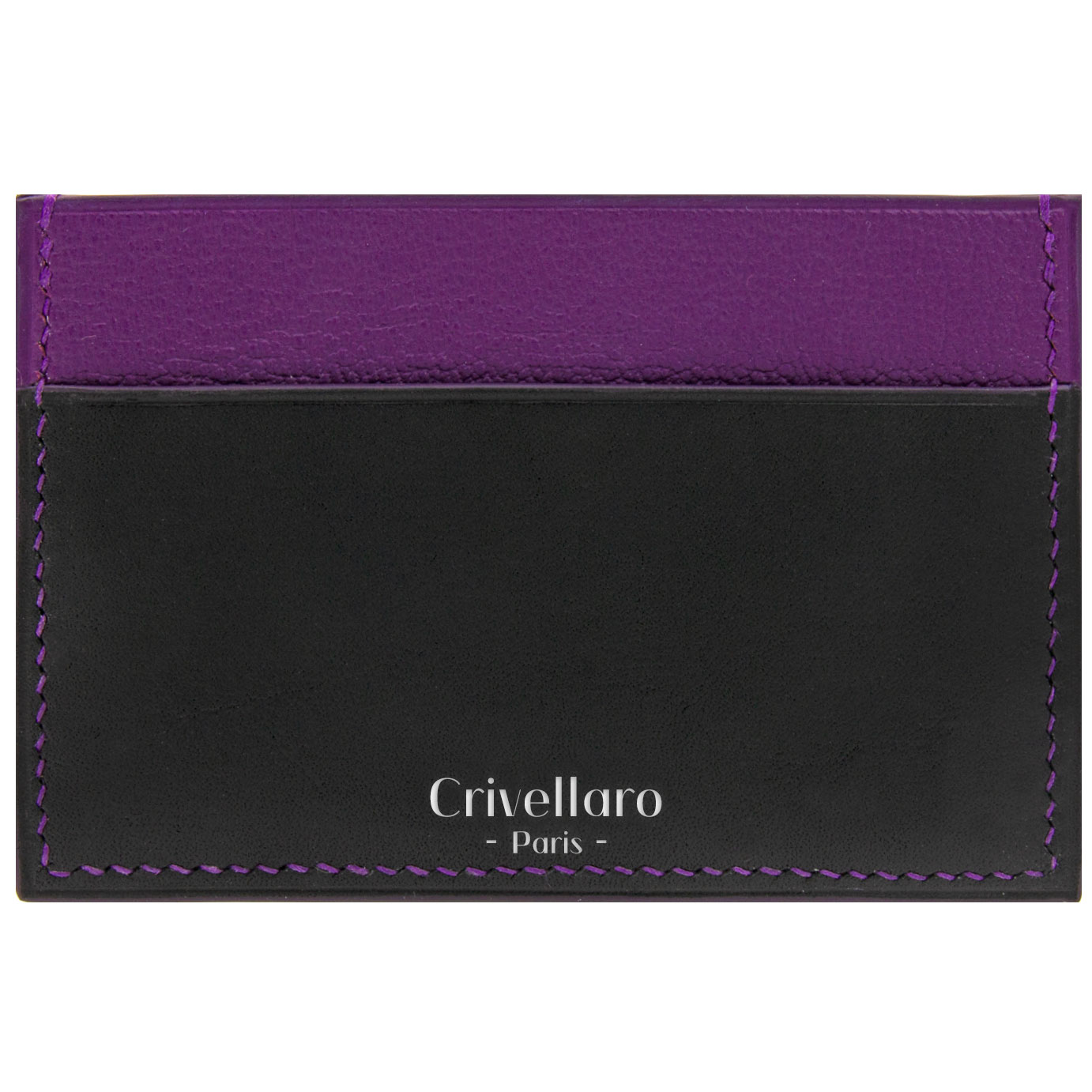 Crivellaro-portes-cartes-SLIM-Noir-Violet-1 (1)