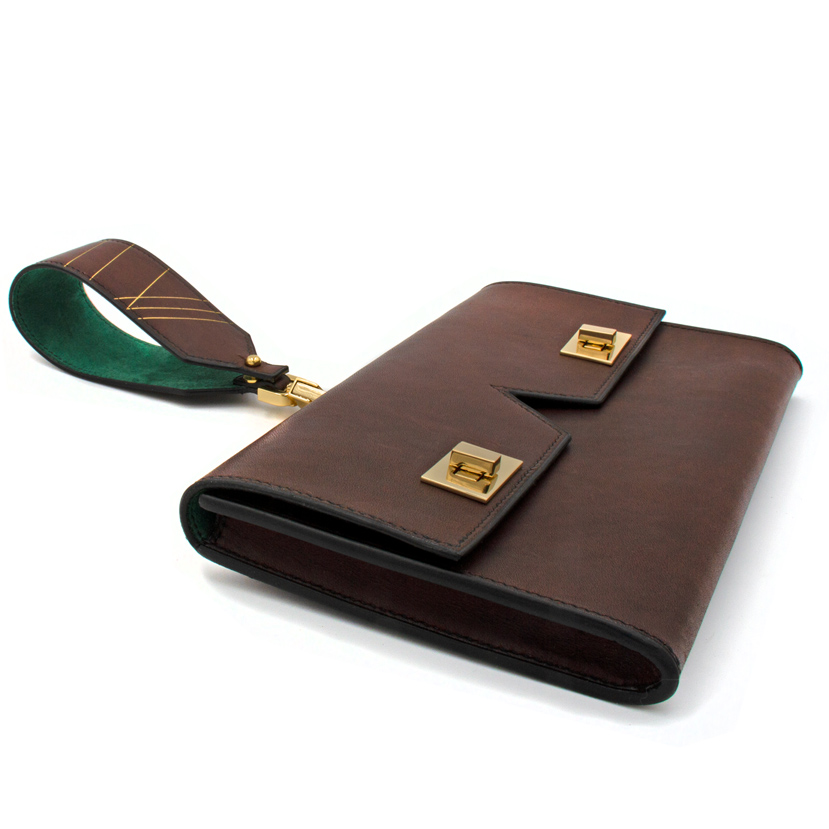 Crivellaro-Pochette-Lilly-slim-Bordeaux-vert-7