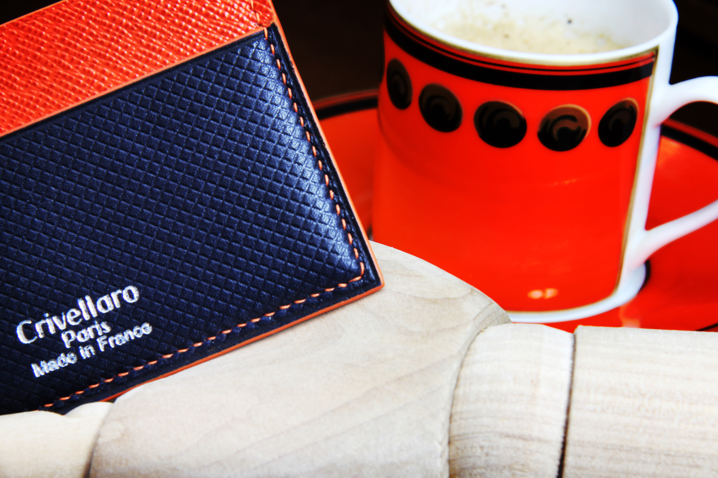 Crivellaro Porte-Cartes violet orange 4