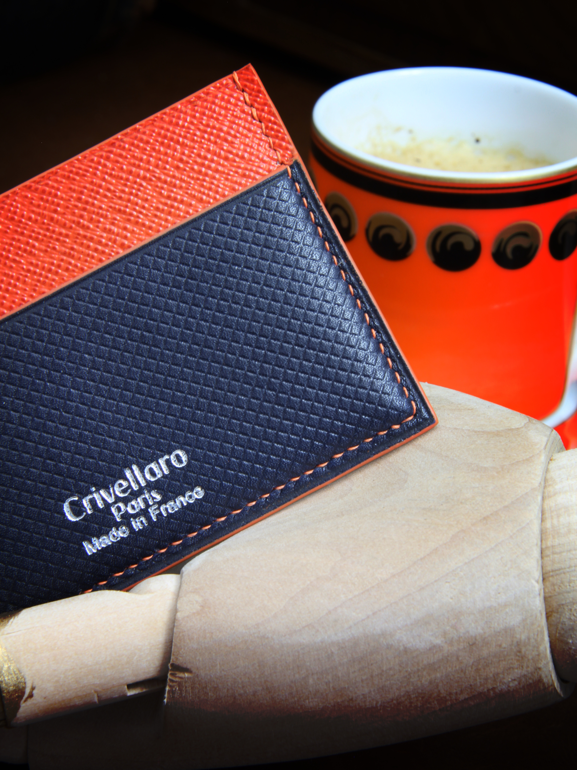 Crivellaro Porte-Cartes violet orange 2